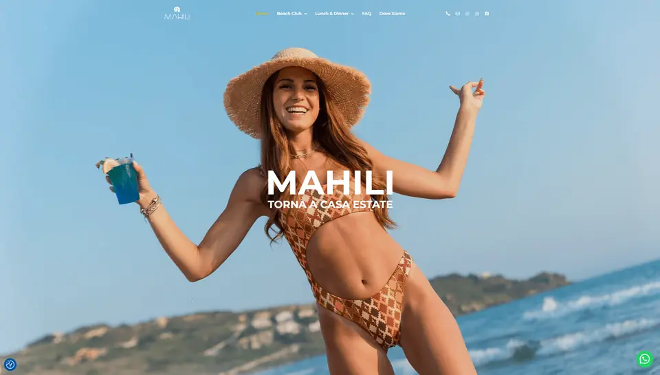 Mahili Beach, sito realizzato da Meteora Web a Sciacca