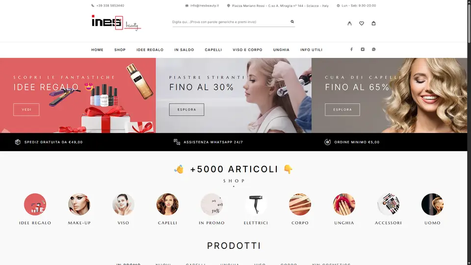 Ines Beauty, sito realizzato da Meteora Web a Sciacca