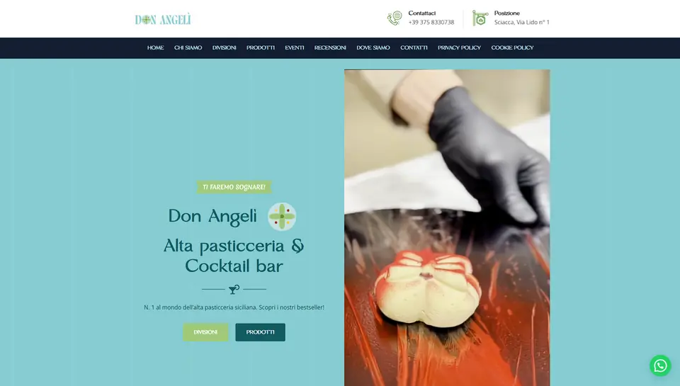 Don Angelì, sito realizzato da Meteora Web a Sciacca