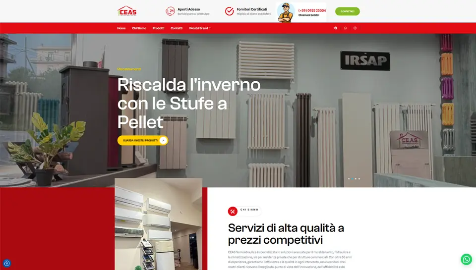 C.E.A.S. Termoidraulica, sito realizzato da Meteora Web a Sciacca