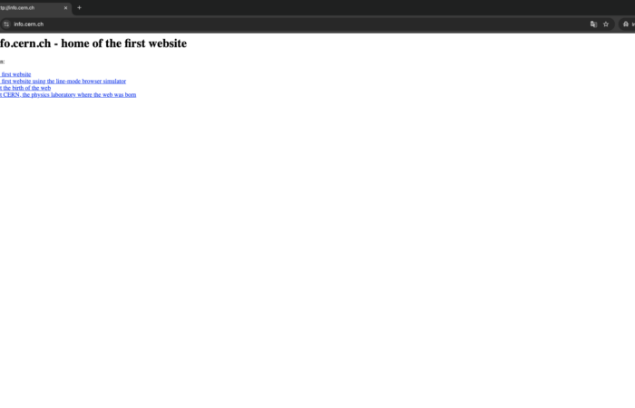 Il primo sito web della storia: com'era e cosa conteneva
